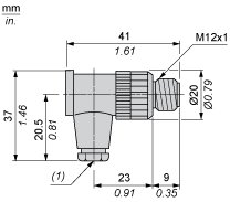 Разъем Telemecanique XZCC12MCP40B