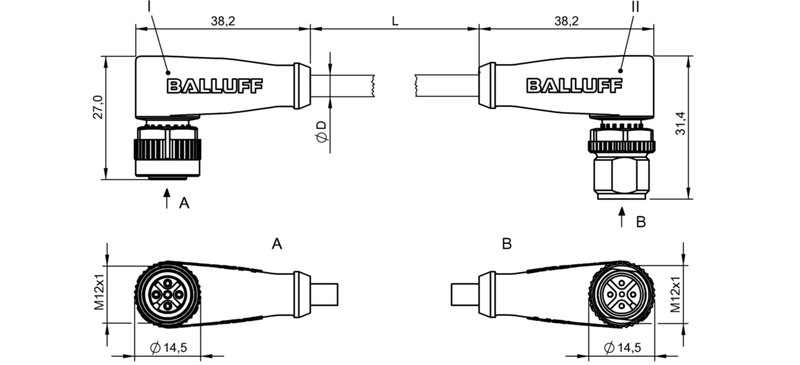 Соединительный кабель Balluff BCC M425-M425-3A-661-PW3534-050