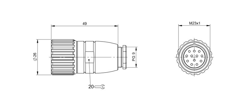 Разъем Balluff BCC M67C-0000-10-000-54XCA0-000