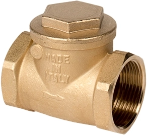 Клапан обратный поворотный резьбовой латунный Genebre 3180-08 Ру10 Ду40 (PN10 DN40 )