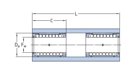 Линейный подшипник в сборе с корпусом SKF LQCD 16 D-2LS