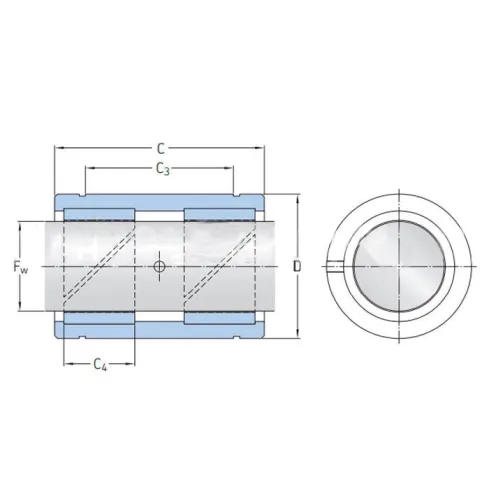 Линейный подшипник скольжения SKF LPAR50