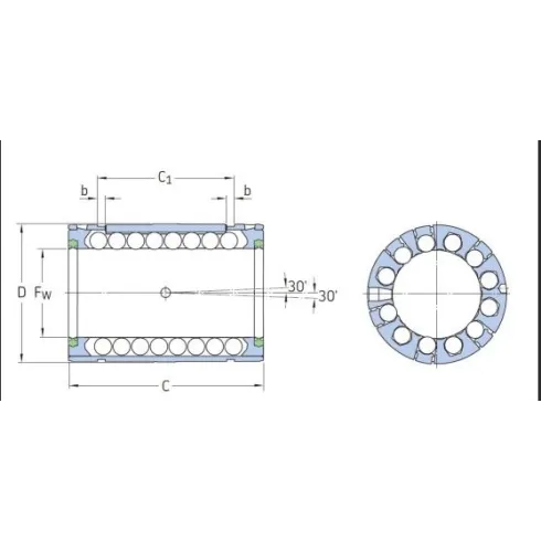 Линейный шариковый подшипник SКF LBCD 16 D