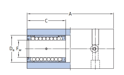 Линейный подшипник в сборе с корпусом SKF LTCD 25 D-2LS