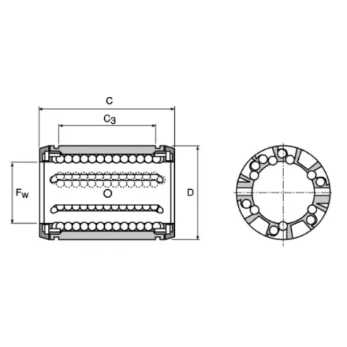 Линейный шариковый подшипник SКF LBCR 16 D-2LS