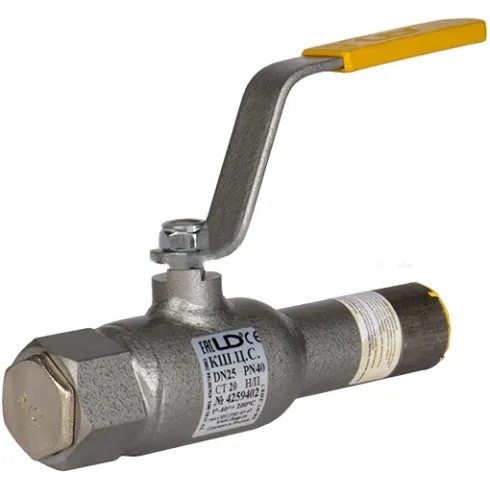 Кран шаровой стандартнопроходной спускной LD КШЦС Ру40 Ду20 (PN40 DN20)