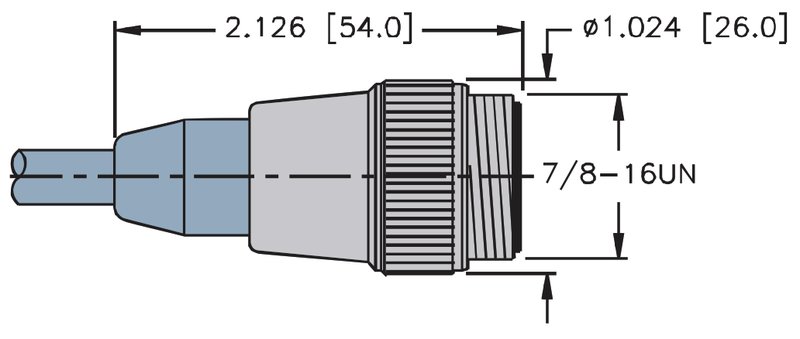 Разъем с кабелем Sentinel ZMS5-2/PVC