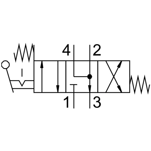Распределитель с ручным управлением Festo H-4/3-M5