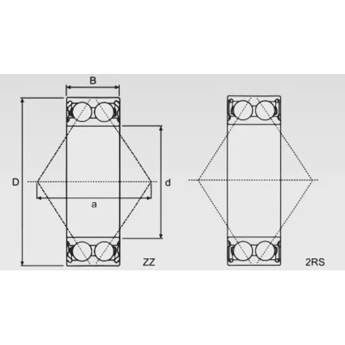 Подшипник шариковый ISB 3308-2RS-ATN9 90x40x36,5 мм