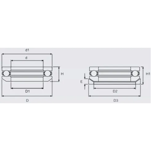 Подшипник шариковый ISB 53206 52x30x17,8 мм