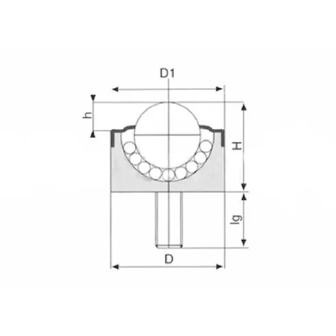 Шариковая опора SP 12 D-FL ISB