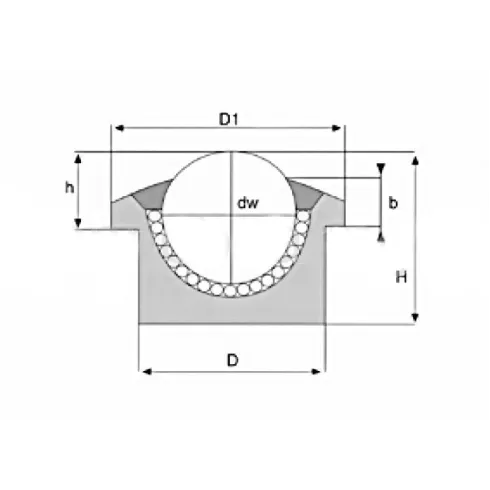 Шариковая Опора TECHNIX (без фланца) SP 15 B-D M16X15