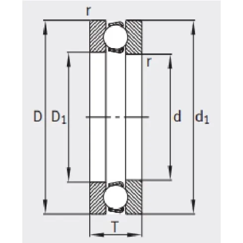 Подшипник шариковый FAG 51212 95x60x26 мм