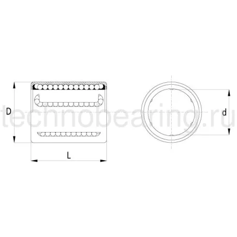 Линейный шариковый подшипник TECHNIX KH 50 70-PP