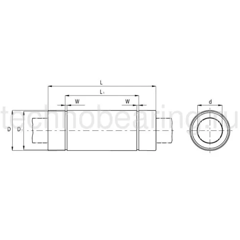 Линейный шариковый подшипник NBS (ISB) KB 50 100 PP