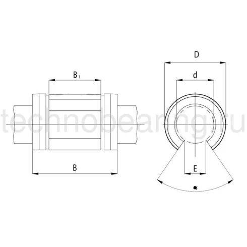 Линейный шариковый подшипник NBS (ISB) KNO 16 36