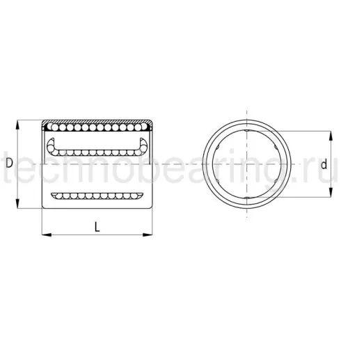 Линейный шариковый подшипник NBS (ISB) KH 16 30 PP