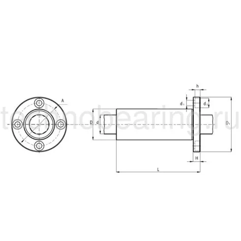 Линейный шариковый подшипник NBS (ISB) KBFL 25 PP