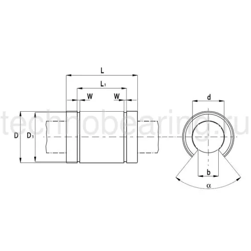 Линейный шариковый подшипник NBS (ISB) KBO2558PPAS