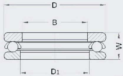 Подшипник шариковый BECO 51210 BHT 320°-350° 78x50x22 мм