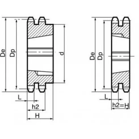 Звездочка под втулку тапербуш Sati для цепи: 06B-2, Z=19, 3/8" x 7/32" TD05019 (PHS 06B-2 ТВ 19)