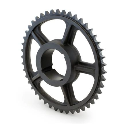 Звездочка со ступицей (чугун) под втулку тапербуш для цепи Sati: 24B-2, Z=76, 1" 1/2 x 1" GD14076