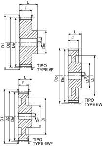 Шкив зубчатый под расточку Sati 15 H 075 (PHP 15H075RSB)