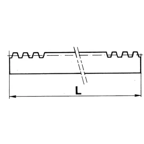 Рейка зубчатая прямозубая: 25x25, L=1000 мм, M=2,5 CR29100 Sati