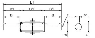 Сплошной двухсторонний выходной вал AD050 Sati