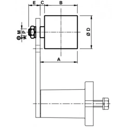 Ролик натяжителя ремня стальной RU5 D.80 Sati
