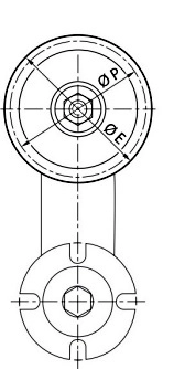 Звездочка натяжителя для трехрядной цепи ZK 40-2T, 1/2