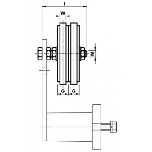 Колодка натяжителя для двухрядной цепи OVR 40-4D Sati