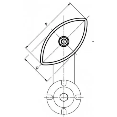 Колодка натяжителя для двухрядной цепи OVR 20-2D Sati