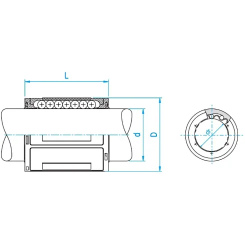 Линейный шариковый подшипник FLI CLB 14 UU
