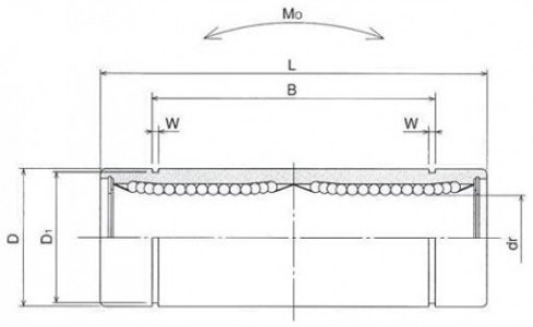 Линейный шариковый подшипник FLI SM 30 W