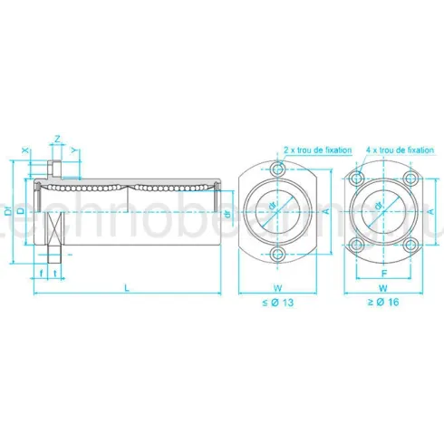 Линейный шариковый подшипник FLI LMT 16 LE
