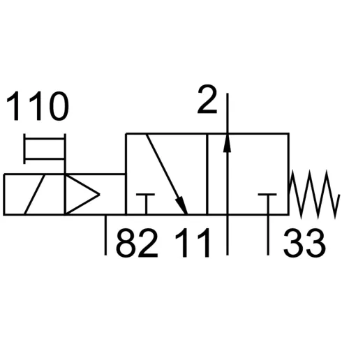 Распределитель с электромагнитным управлением Festo MOFH-3-1/2