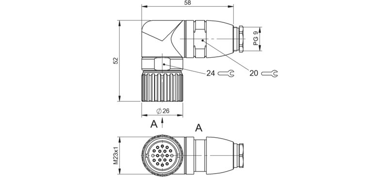 Разъем Balluff BCC M68L-0000-10-000-54XLA0-000
