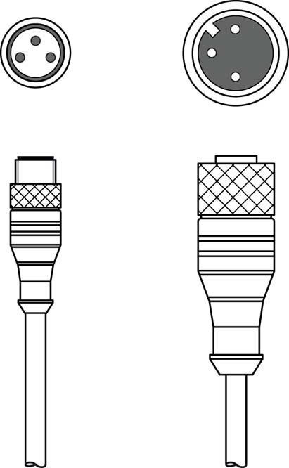 Соединительный кабель Leuze Electronic KDS U-M8-3A-M12-3A-P1-003