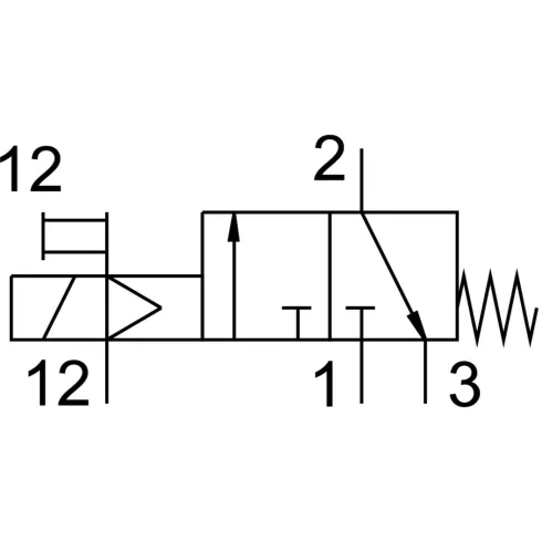Распределитель с электромагнитным управлением Festo MCH-3-1/2-S