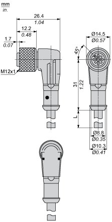 Разъем с кабелем Telemecanique XZCP1440L10