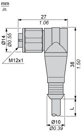 Разъем с кабелем Telemecanique XZCPA1164L2