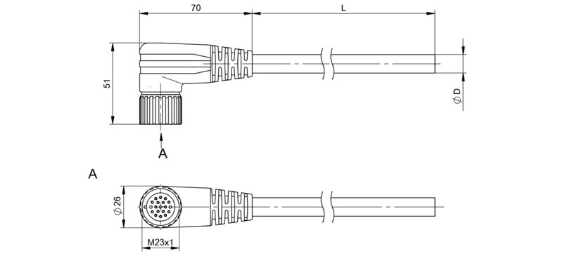 Разъем с кабелем Balluff BCC M62L-0000-10-022-PX0LP4-200