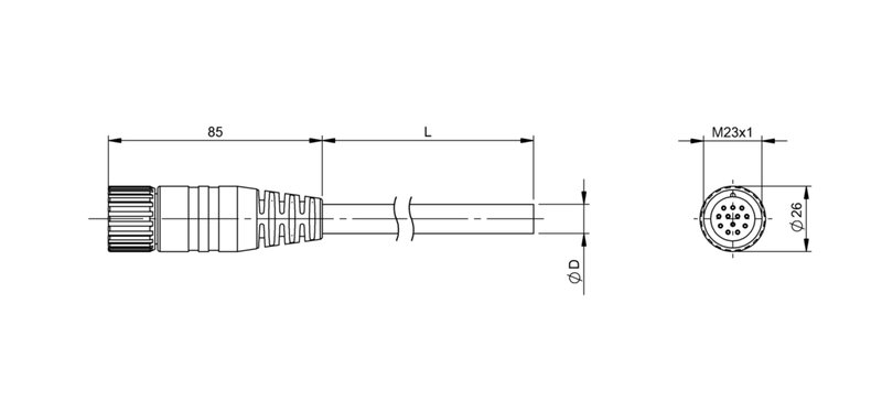 Разъем с кабелем Balluff BCC M61C-0000-10-065-PX0BP4-150