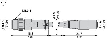 Соединительный кабель Telemecanique XZCRV1501040G1