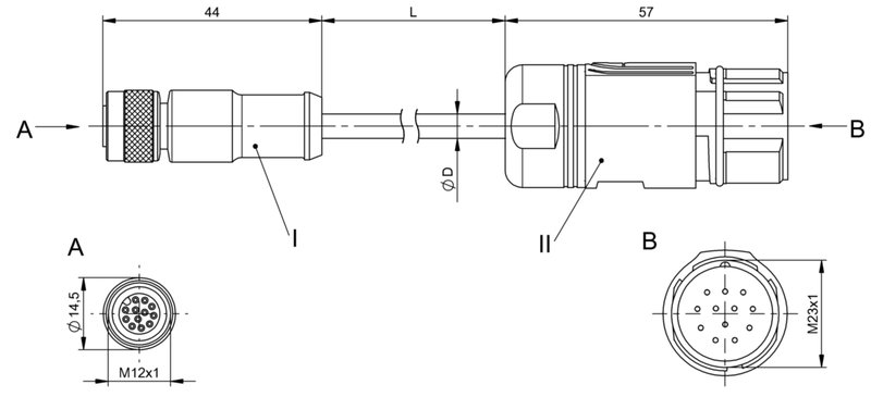 Соединительный кабель Balluff BCC M41C-M67C-3F-727-PS0C08-005-C009