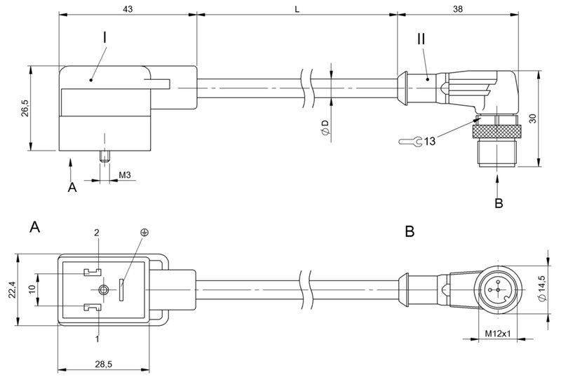 Соединительный кабель Balluff BCC VB03-M423-3E-666-PX0350-003