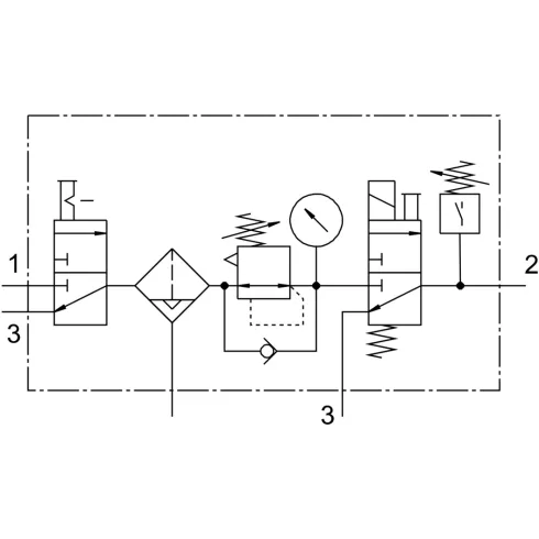 Блок подготовки воздуха, комбинация Festo MSB6-1/2:C3:J1:D14-WP