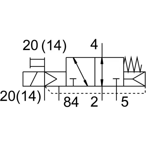 Распределитель с электромагнитным управлением Festo VUVG-B10Z-M32U-RZT-F-1T1L