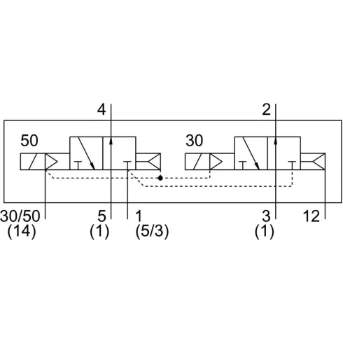 Распределитель с электромагнитным управлением Festo VSVA-B-T32F-AZ-D2-1T1L